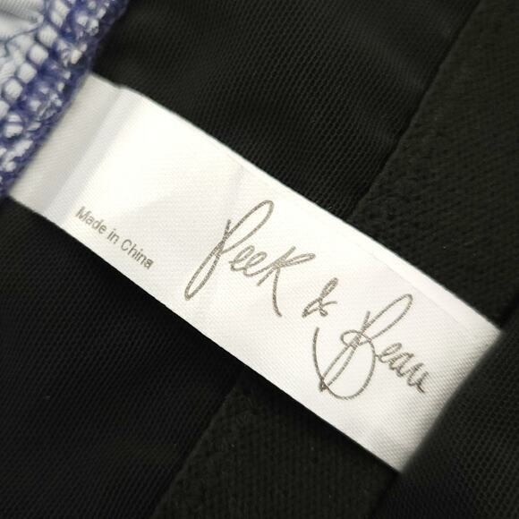 PEEK & BEAU Asos Eco Ruffle belted navy polka dot one piece swimsuit 10 D/DD-E - Picture 5 of 5